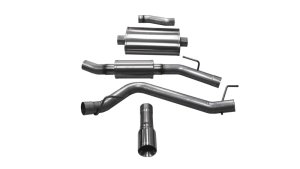 Jeep Gladiator JT Performance Exhaust - Single Touring Side Exit - CORSA Performance - Cat Back with 4.0in Polished Tip - Polished - `20-`25